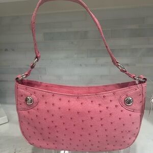 New! Authentic pink ostrich handbag